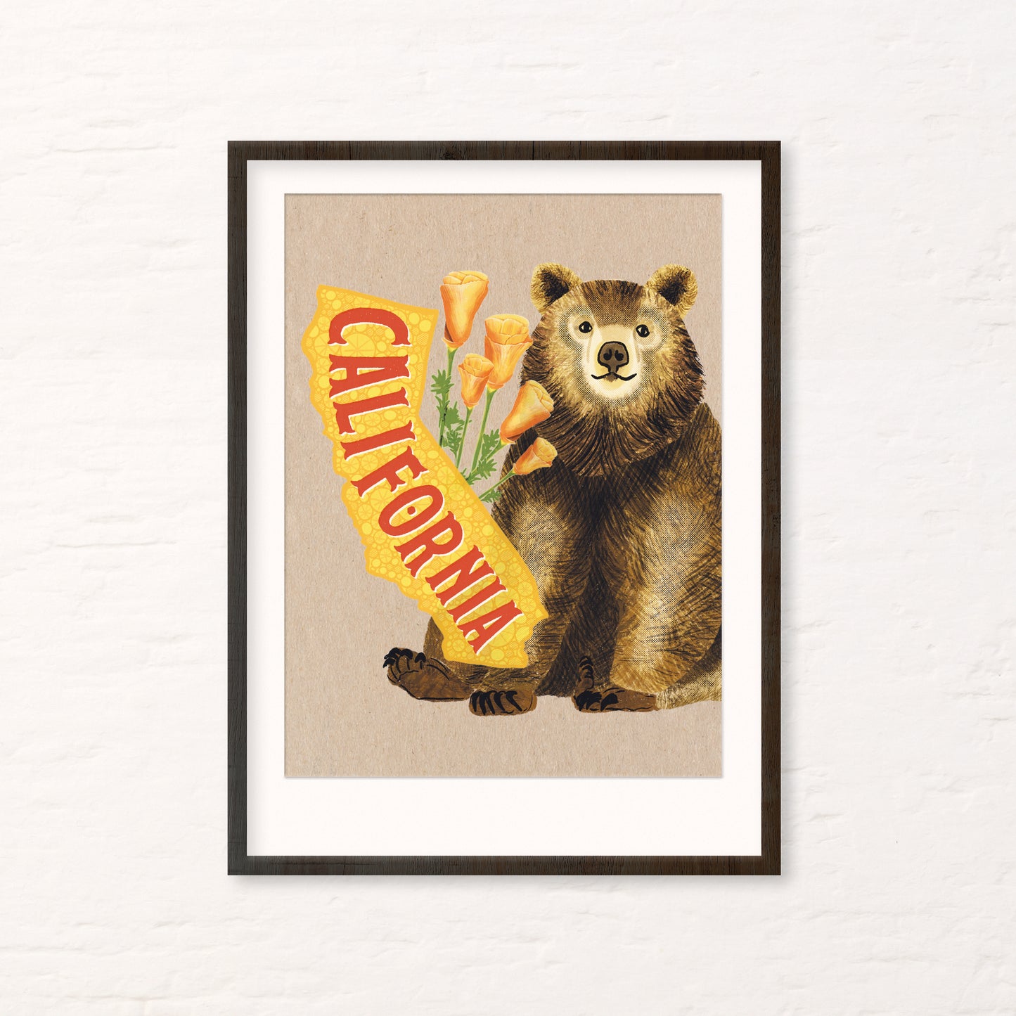 California Bear Art Print