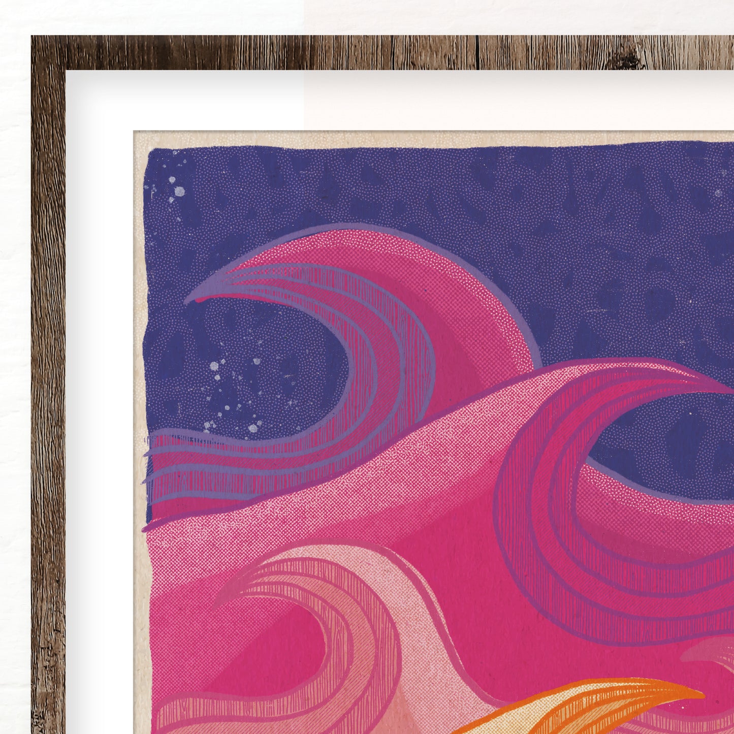 Purple Waves Art Print