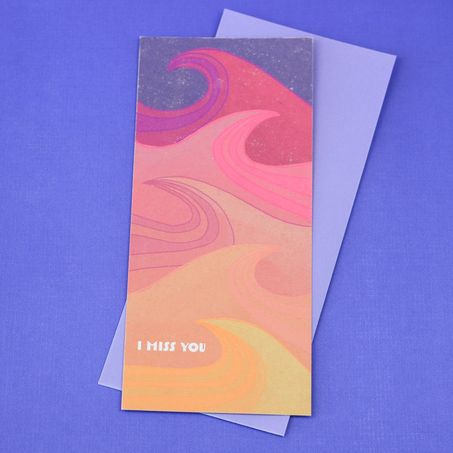 Miss You Card - Waves