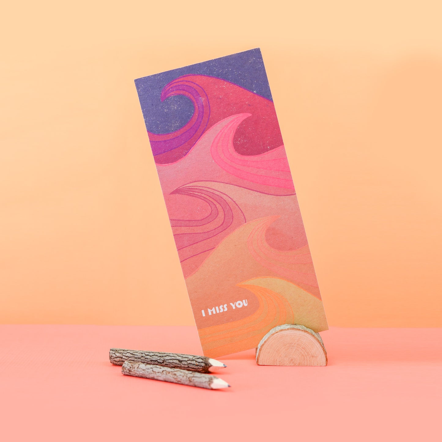 Miss You Card - Waves