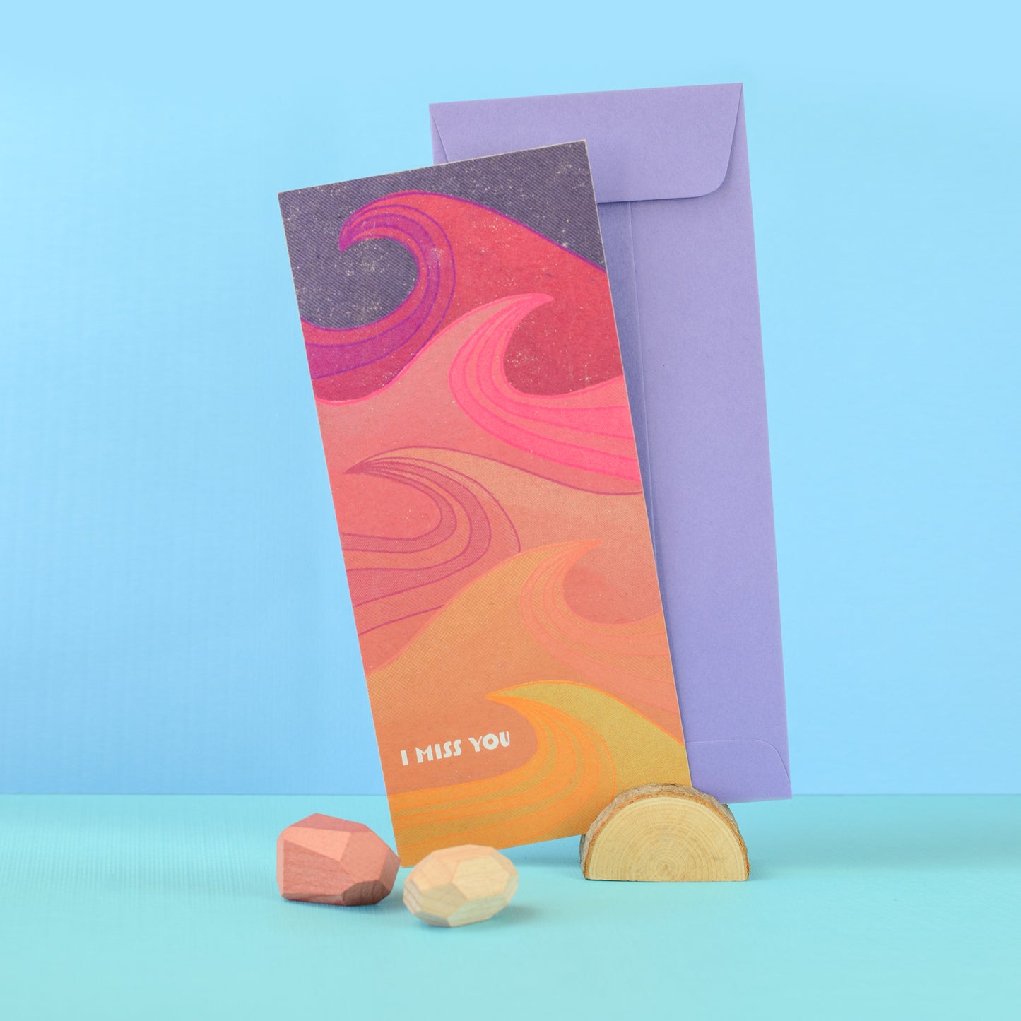 Miss You Card - Waves