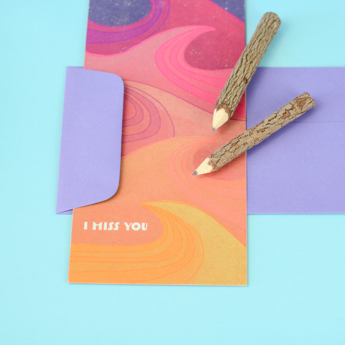 Miss You Card - Waves
