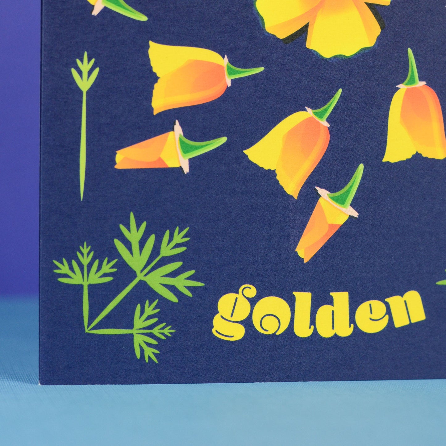 Stay Golden Poppy Flower Greeting Card