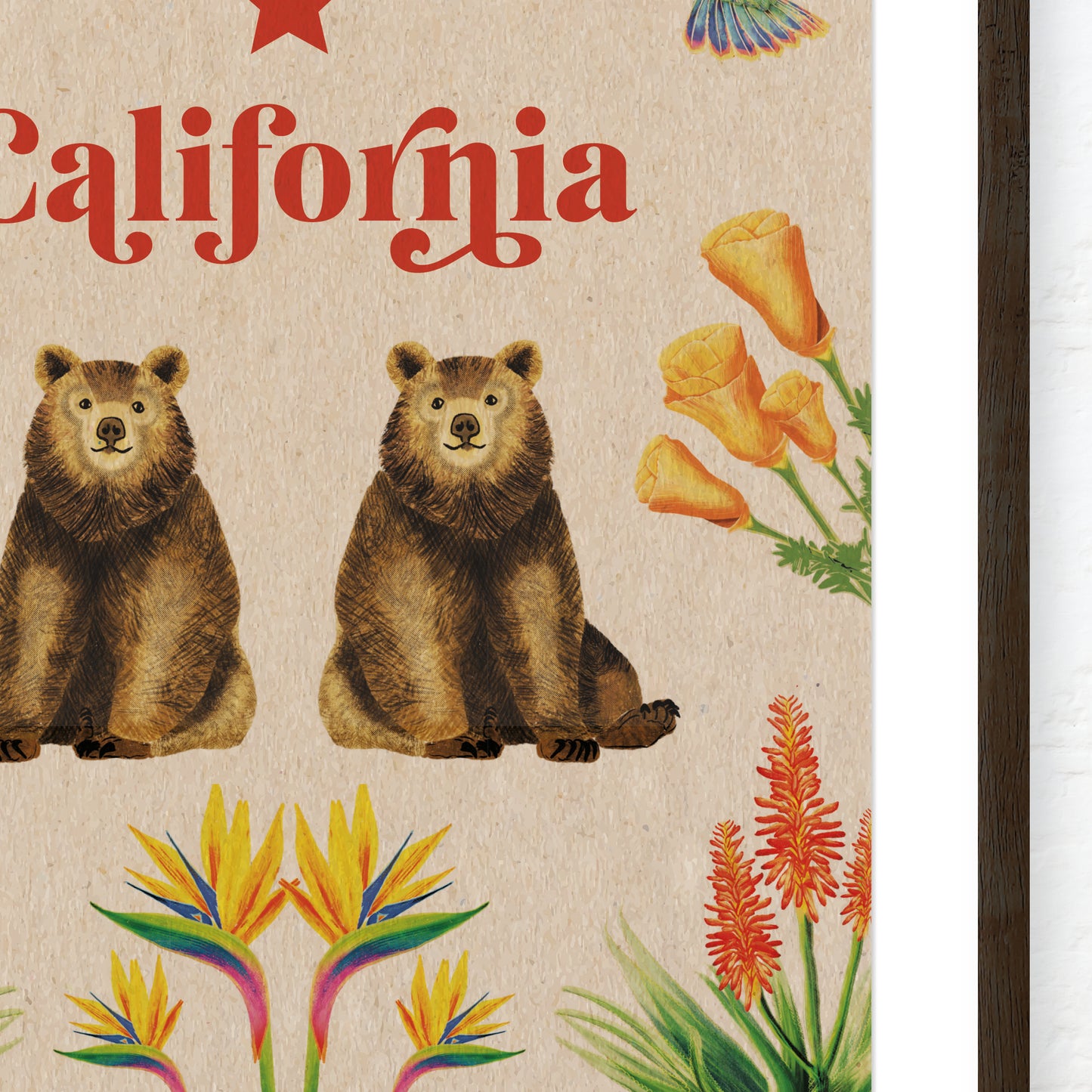 California Flora & Fauna Art Print
