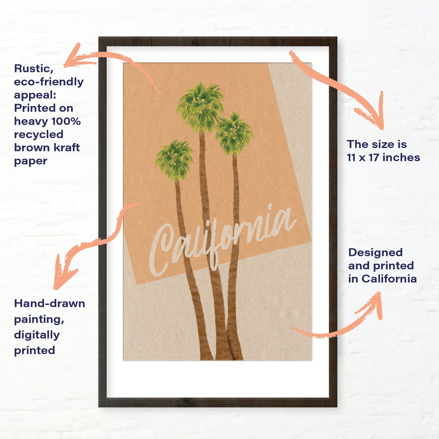 California Palm Trees Art Print