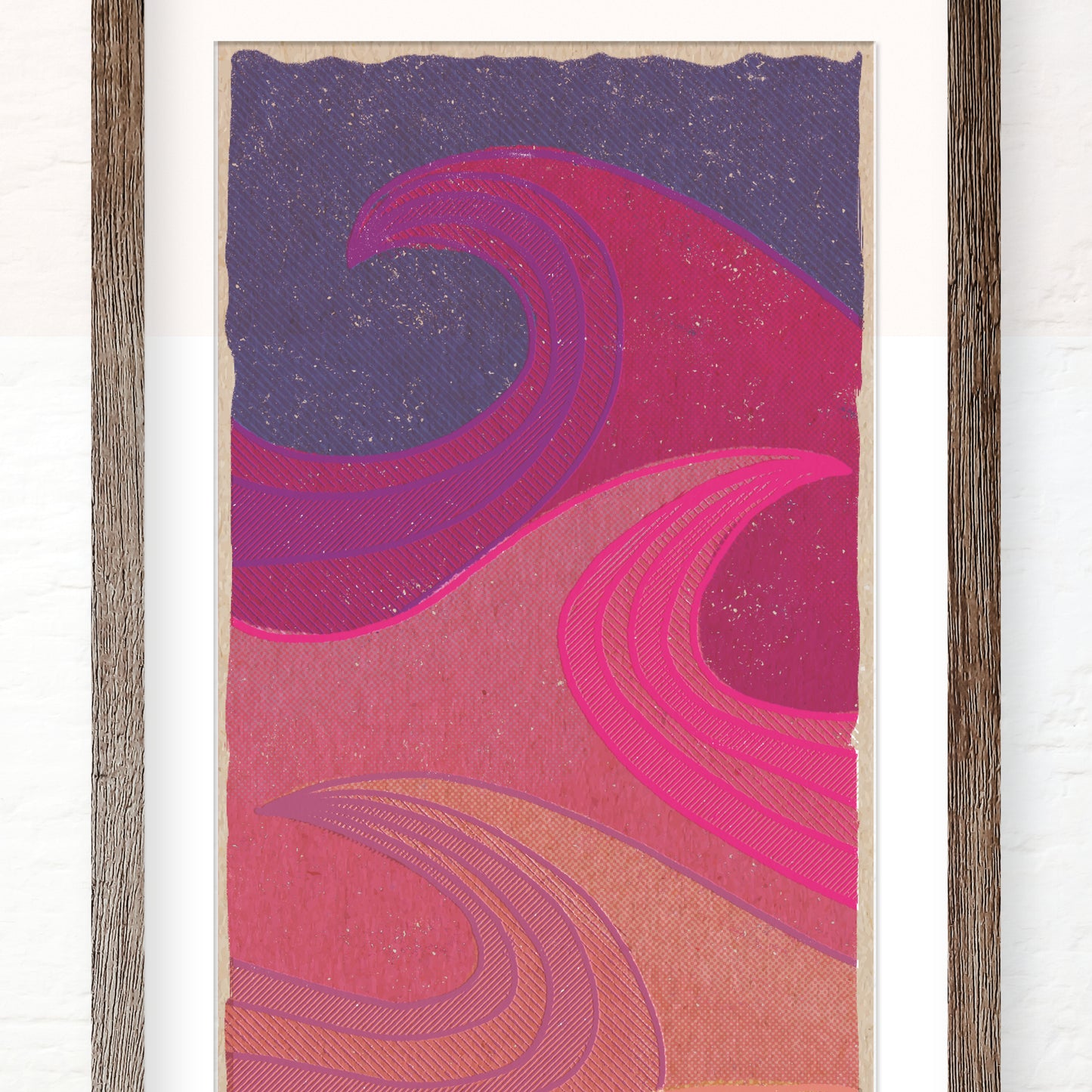 Purple Waves Panoramic Art Print