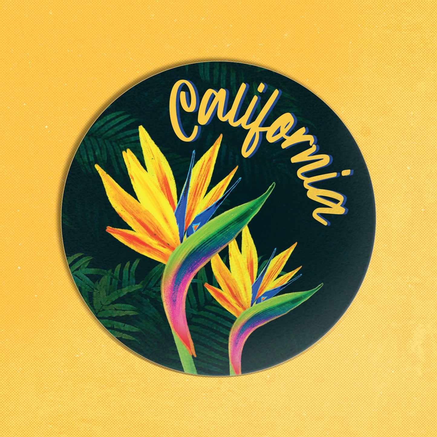 California Floral Sticker