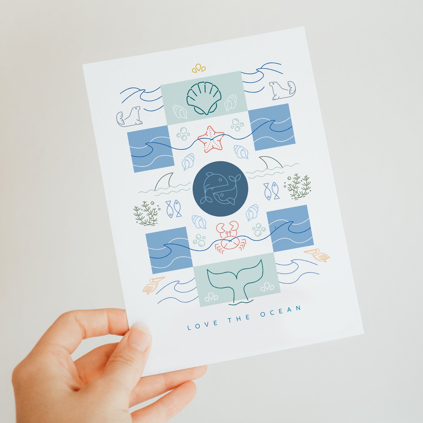 Love the Ocean – Small Art Print